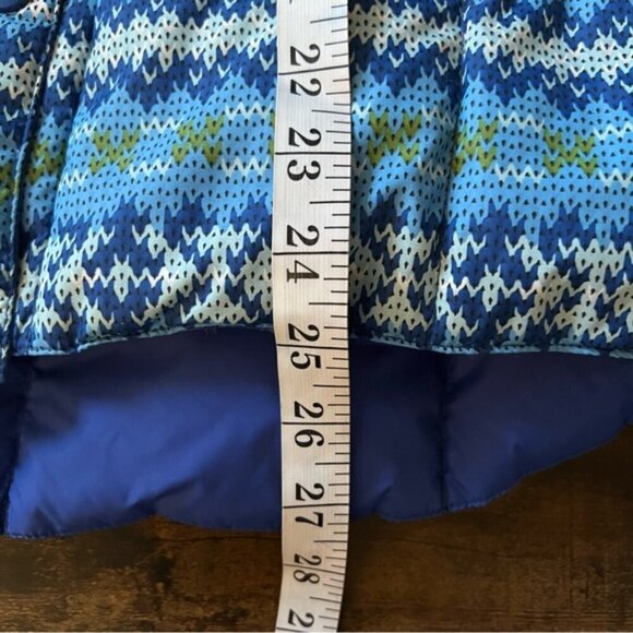 Lands End Women’s Blue Goose-down feathers Puffer Vest Size Medium Snap Closure - Picture 9 of 10